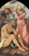 Albrecht Durer Job Castigated by his wife oil